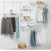ClosetMaid 2897 ShelfTrack 5-to-8 Foot Closet Organizer with SuperSlide Shelving, White