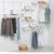 ClosetMaid 2897 ShelfTrack 5-to-8 Foot Closet Organizer with SuperSlide Shelving, White