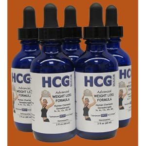 Couple's Combo: 2 bottles of hCG Blue - Oral hCG Diet Drops - Weight Loss Diet Includes: 2 (2 oz) bottles of hCG + Simeons Protocol + Forms + Recipe Book