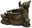 Chickens Around the Feed Basket - Hand Carved Stone Holder
