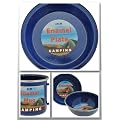 Blue Camping Set -Bowl, Plate and Mug - High Gauge.
