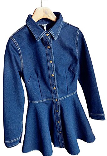 デニムシャツ チュニック ブラウス デニム Gジャン シャツ カジュアル キュート エレガンス レディース 冬物 春物 可愛いスカーフ付き R697
