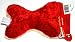 Milk-Bone Squeaky Red Velour Play Chew Dog Toy - Bone Shaped (1 Toy)