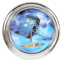 Doctor Who Tardis Chrome Illuminating Wall Clock