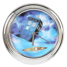 Doctor Who Tardis Chrome Illuminating Wall Clock