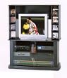 BEAUTIFUL BEACH FINISH TV ENTERTAINMENT STAND W CD RACK