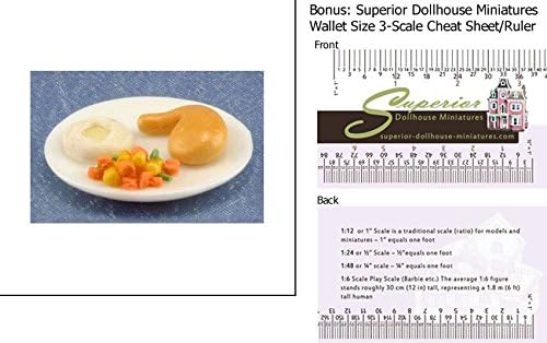 Dollhouse Roast Chicken Dinner w/BONUS Wallet 3-Scale Ruler