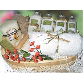 Divine Experience Spa Gift Basket with a Personalized Greeting Card