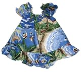 Tropical Fish Girl's/Infant Hawaiian Aloha Jumper (Cabana) in Royal Blue