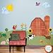 Farm Theme Wall Sticker Kit - Repositionable & Removable Farm Wall Decals for Baby Room