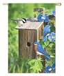 Bluebird House Silk Reflections Garden Size Flag