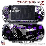 Abstract 02 Purple WraptorSkinz Skin and Screen Protector Kit fits Sony PSP ....