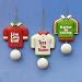 Club Pack of 12 Inscribed Golf Shirt and Ball Christmas Ornaments