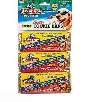 More image Happy Mon Tasty Island Chicken Cookie Bar 3pk (Catalog Category: Dog / Dog Treats)