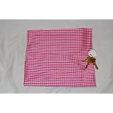 Deep Pink Gingham Check Dupioni Fat Quarter
