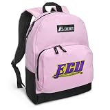 ECU Logo Backpack Pink East Carolina University Pirates for Travel, Daypack CUTE School Bags Best Unique Cute Gifts for Girls, Students Ladies -