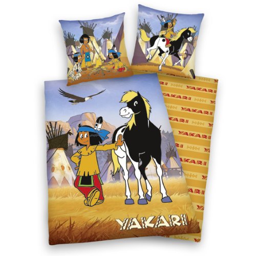 Herding 444517050 Bettw&auml;sche Yakari, 80 x 80 und 135 x 200 cm, Linon
