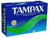 Health & Personal Care : Tampax Super Absorbency Tampons, 100-Count Boxes (Pack of 2)