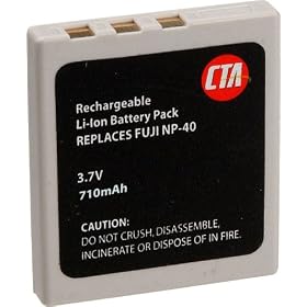 CTA Digital DB-NP40 NP-40 Rechargeable Lithium-Ion Battery (710mAh, 3.7V) Replacement for Fuji NP-40 Battery