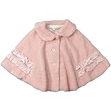 《H28年秋冬物》(日本製) Pample Mousse(パンプルムース) シープボア裏付きレースマント 80cm~90cm/PK NO.DP-64110