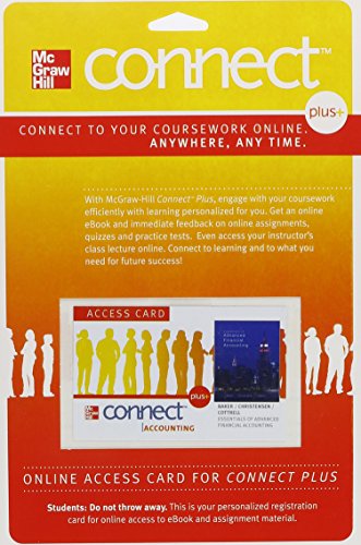 Connect 1-Semester Access Card for Essentials of Advanced Financial Accounting
