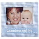 Mud Pie Baby Lil' Buddy Blue Gingham Fabric Photo... by Mud Pie