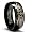 Black Stainless Steel Ring with Laser Etched Design size 9