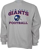 New York Giants Grey Stacked Helmet Crewneck Sweatshirt