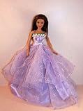 Purple Lace Ball Gown Made to Fit the Barbie Doll