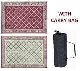 Reversible Mat 116095 Burgundy & Beige Garden Mat 6 X 9