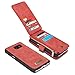 AIREBO 5161757 Dermis Handmade Genuine Cowhide Wallet Type Leather Case with Zipper for Samsung Galaxy S7 Edge, Wine Red