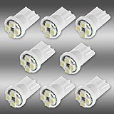 8x T10 194 168 501 4-smd 3528 LED Car Light Bulb White