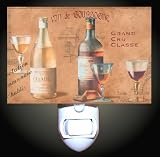 Wine Bottles and Glasses Decorative Night Light