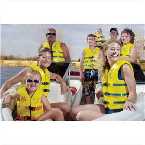 Texas Rec 1020512 Extra Small USCG Approved Vinyl Vest in Yellow