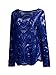 Choies Women's Cotton Blend Lace Plain Long Sleeve Round Neck Loose Blouse