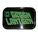 GREEN LANTERN METAL PLAQUE W/ BLACK BACKGROUND LICENSED BUCKLE