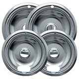 Range Kleen 10124XN Drip Pans 4 Pack Containing 2 Units 101Am and 102Am, Chrome