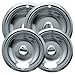 Range Kleen 10124XN Drip Pans 4 Pack Containing 2 Units 101Am and 102Am, Chrome