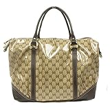 Gucci Brown Leather Crystal Boston Satchel Bag 336669