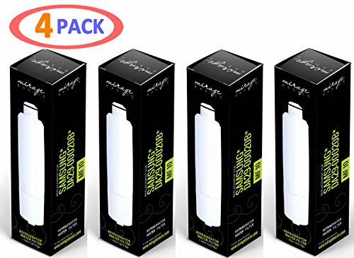 4 Pack Samsung DA29-00020B Refrigerator Water Filter Compatible Mirage Basics Filter