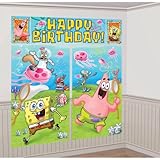 Amscan Mens SpongeBob Scene Setter Decoration Set Blue/green Medium