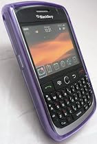 EMARTBUY BLACKBERRY 8900 CURVE PLAIN PATTERN SILICON GEL SKIN COVER/CASE PURPLE