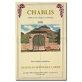 French Wine Label Kitchen Towel - Chablis - 1998