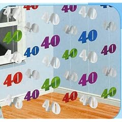 6xH�ngedekoration 40.Geburtstag Girlanden Deko