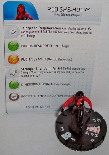 Heroclix Fear Itself #006 Red She-Hulk Figure with Card by WizKids