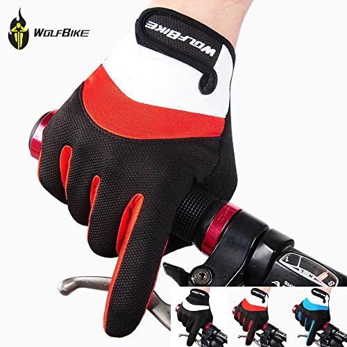 WOLFBIKE Winter Outdoor Full finger Cycling Gloves Biking Mountain Bike Bicycle MTB DH Downhill Off Road Glove Mittens for Cool Weather