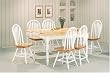 Natural and White 7 Piece Dining Set By Coaster Furniture