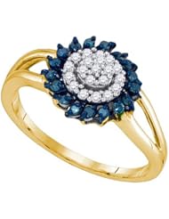 0.25CTW BLUE DIAMOND FASHION RING