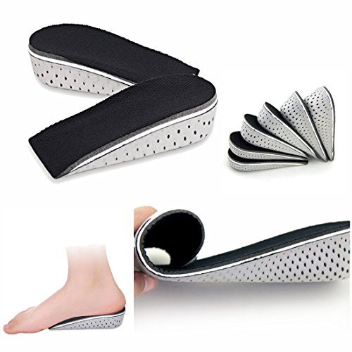 KalevelÂ® Height Increase Insole 3.3cm 1.3 Inches Taller Breathable Invisible Increased Insole Shoe Lifts Shoe Pads Elevator Insoles for Men Women One Pair