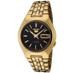 Seiko 5 #SNK314K1 Men's Gold Tone Self Winding Automatic Watch